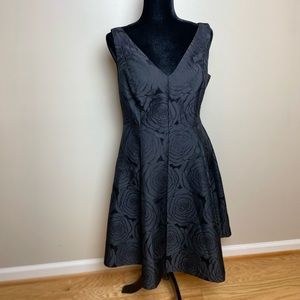 Kate Spade Black Rose Swing Dress Size 12
